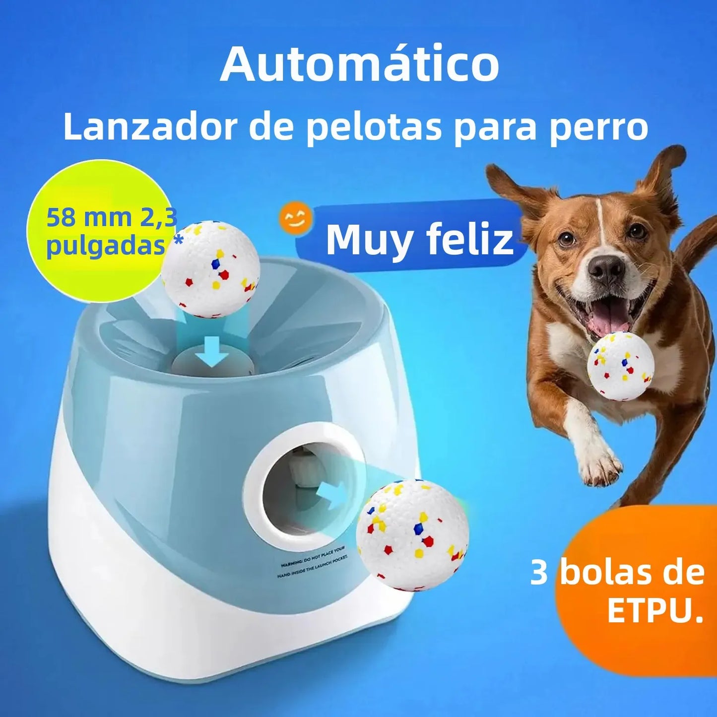 Máquina automática lanzadora de bolas con 6 pelotas incluidas shoppium